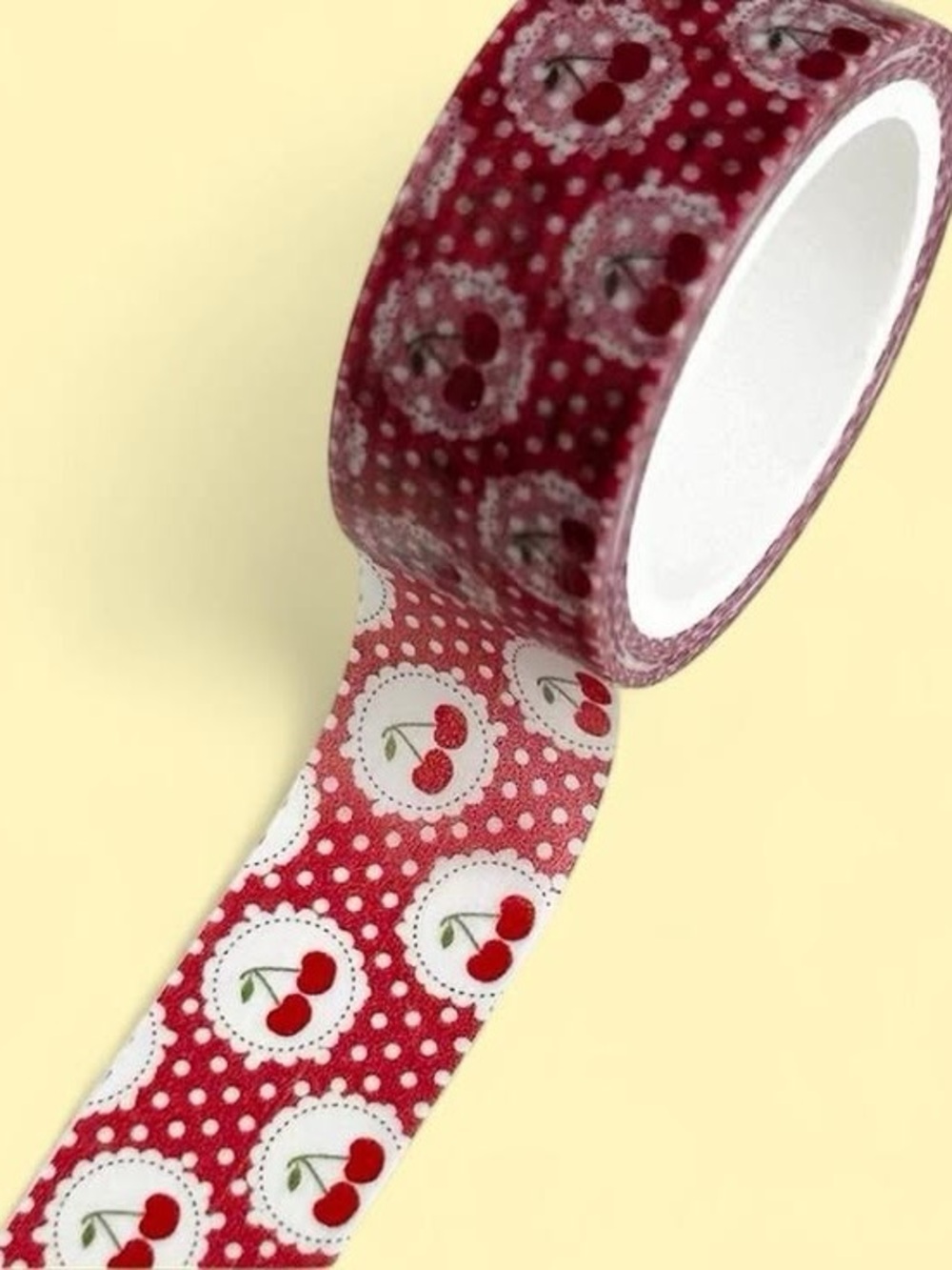 Cherry Red Polka Dot Washi Tape Roll